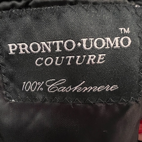 Pronto Uomo Cashmere Blazer Sports Coat Jacket Black Size 48 - Picture 7 of 9